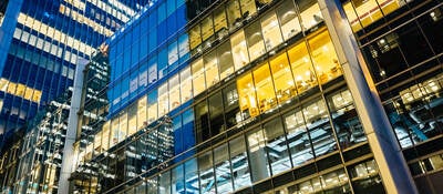 Tall glass buildings 