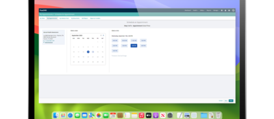 PureOHS Self-Schedule on a laptop