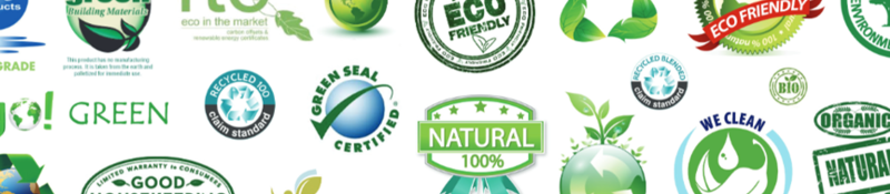 Greenwashing logos. 