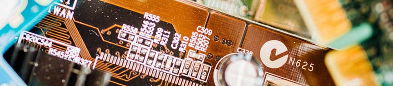 The inside of a hard drive