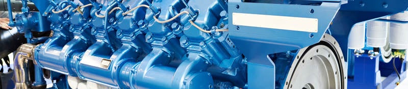 Close up of a diesel engine