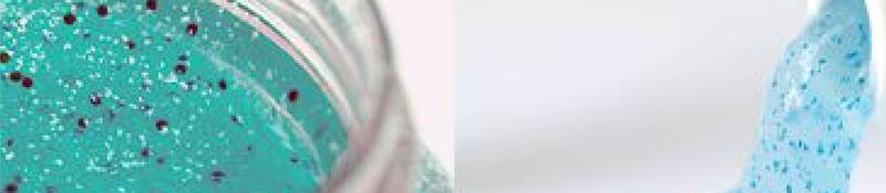 Photo of green and blue gels