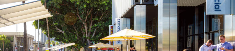 Photo of people enjoying outdoor dining