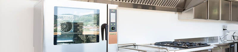 Stainless steel commercial kitchen