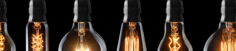 Glowing light bulbs, illumination