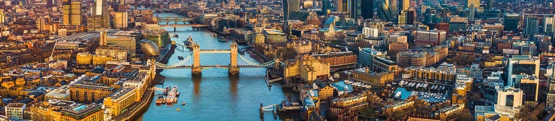 Aerial view of London