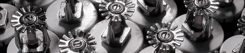 Grid of fire suppression sprinklers