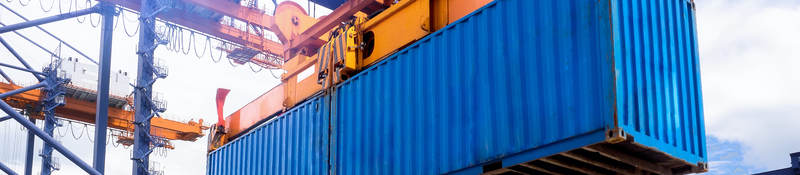 View Of Commercial Dock with containers Against Sky 