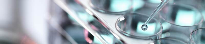 Pipetting sample into multiwell tray.