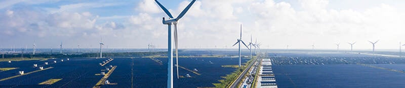 Wind farm at sea