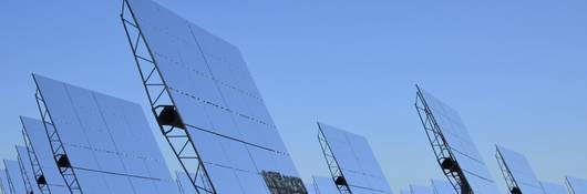 Solar panels in Sanlucar la Mayor near Seville, Andalucia, Spain.