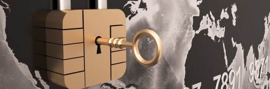 Credit Card Security with padlock , Three-dimensional shape, Credit Card Security with padlock , Three-dimensional shape