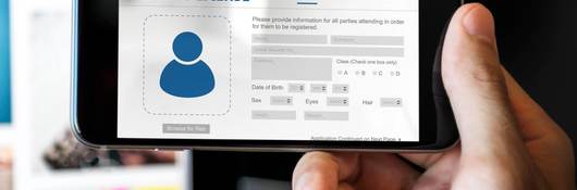 Digital driver's license card identification data information concept