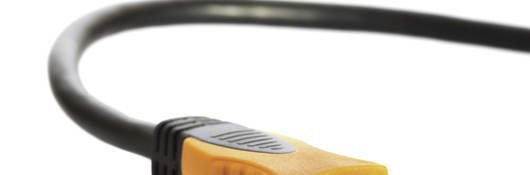 A close-up image of an HDMI cord. 