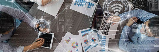 Business people communicating in the digital era
