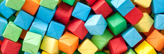colorful origami boxes