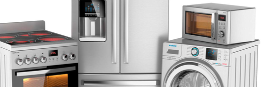 Household appliances - stove, refrigerator, microwave, washing machine