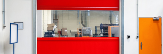 High speed closing doors