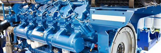 Close up of a diesel engine