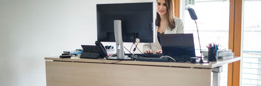 office pods and height adjustable tables