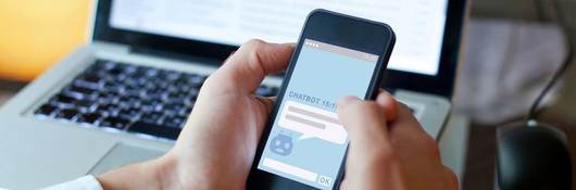 A chat robot answers user questions online on website