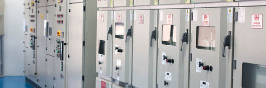 Row of control panels