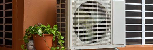 Window unit air conditioners.