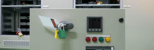 Equipment of electrical switchgear panel take off for maintenance shutdown.