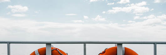 Life buoys on a boat