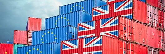 Shipping Containers with flag