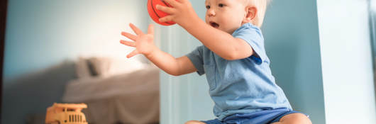 Child playing with toys
