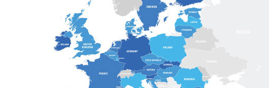 Map of EU countries