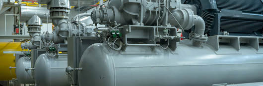 Boiler room for steam production