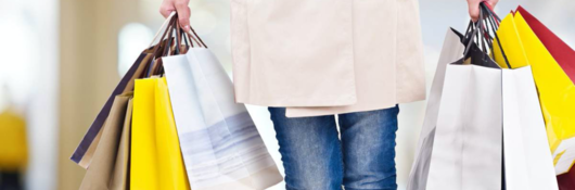 Shopper with multiple bags