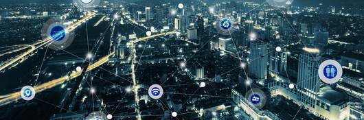 Smart city with wireless communication network