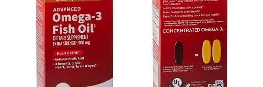 Walgreens Brand Omega-3 Fish Oil Packaging with UL Verified Mark 