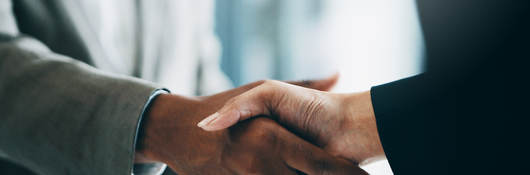Two people shaking hands