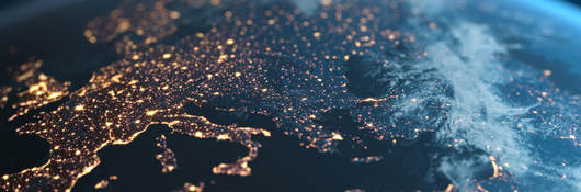 Europe and surrounding areas seen from space