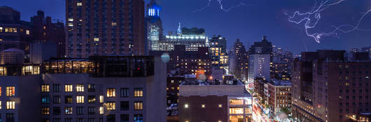 Lightning bolts in New York
