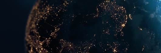 Asia At Night - Planet Earth, City Lights, Space.
