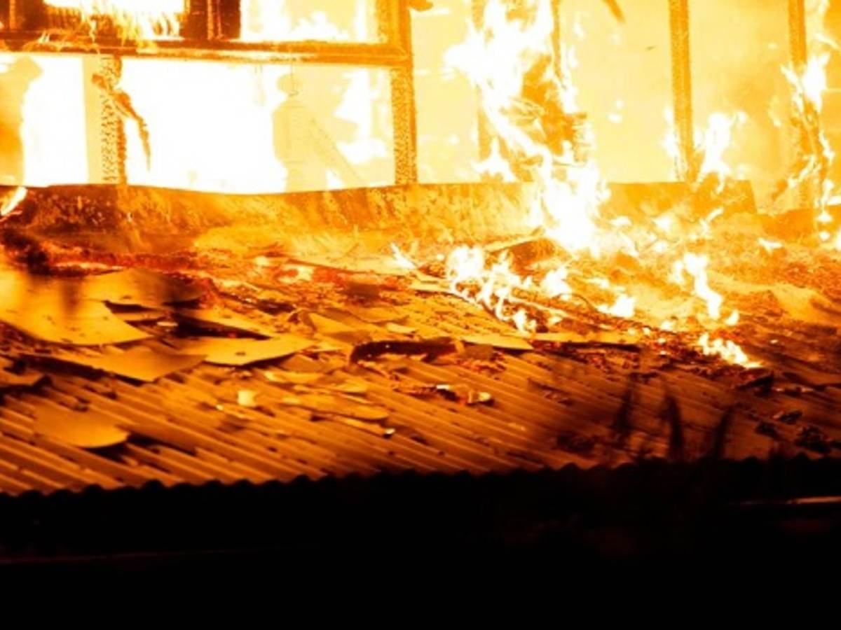 house fire in the hot weather.