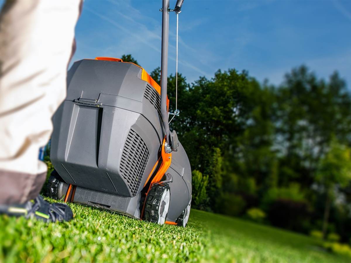 Mowing the lawn    