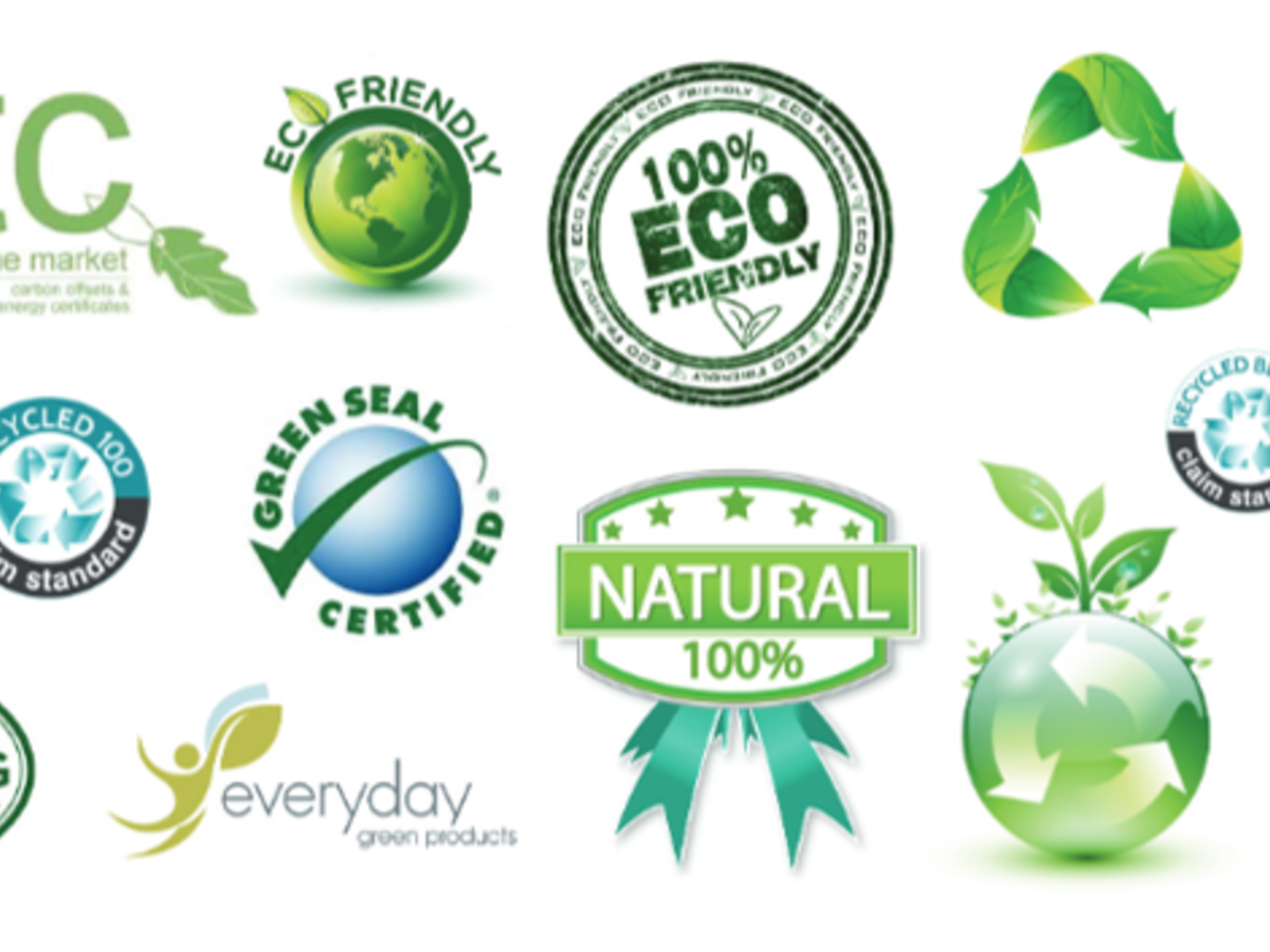 Greenwashing logos. 