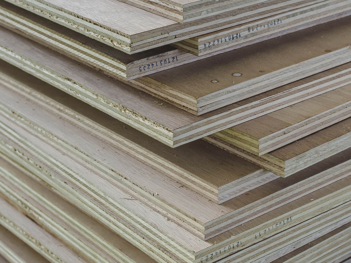 Plywood with potential formaldehyde emissions