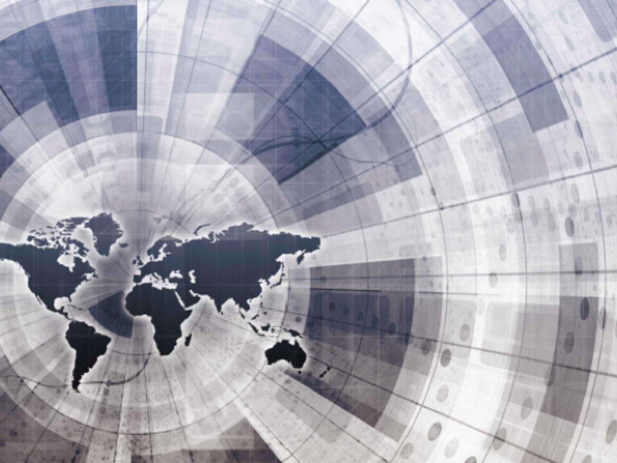 Map of the world - black & white