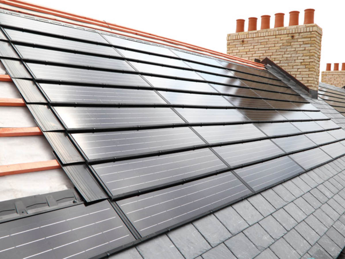 Roof top with BIPV solar panels