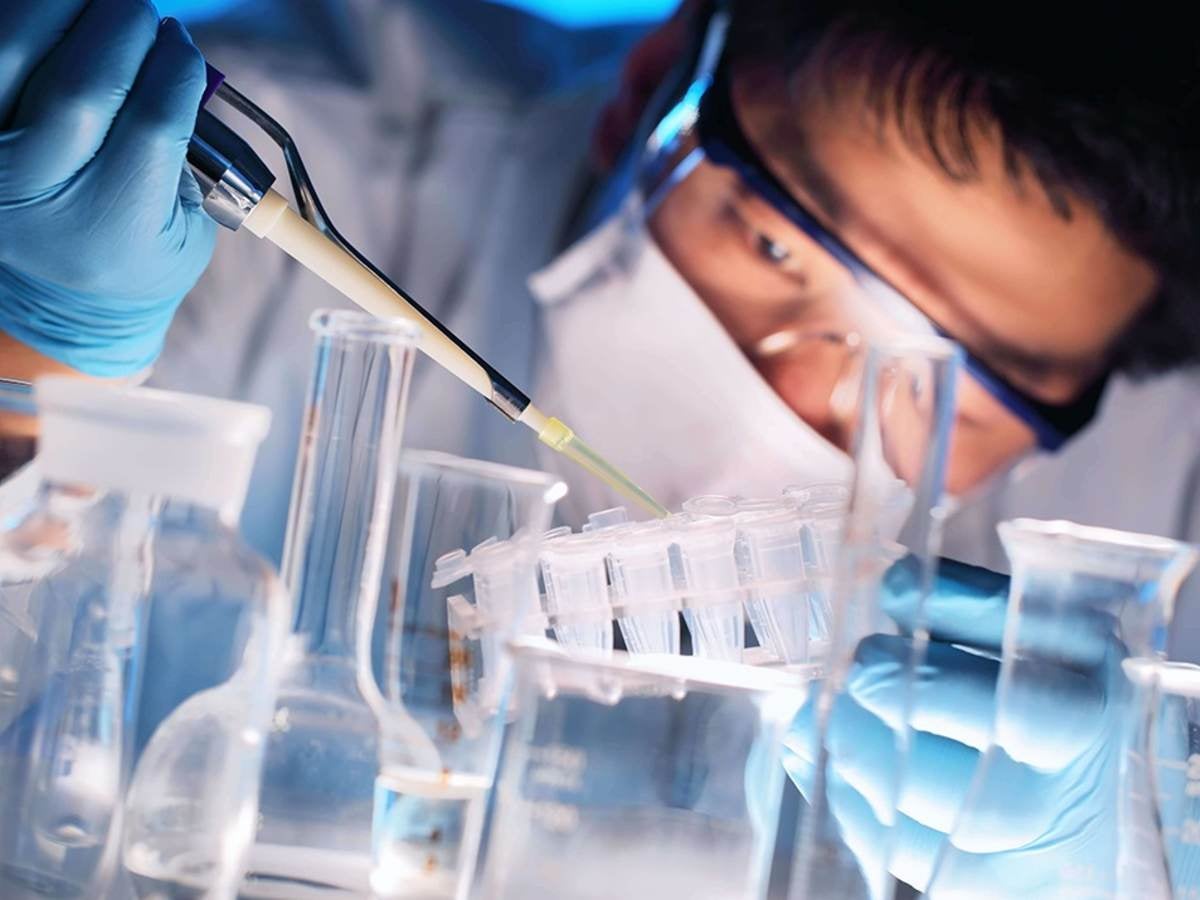 Man in laboratory