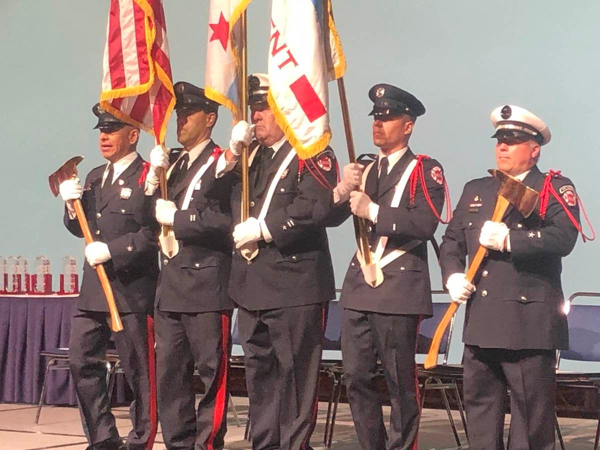 Firefighters kick off the 2019 Tribute to Broad Shoulders Luncheon