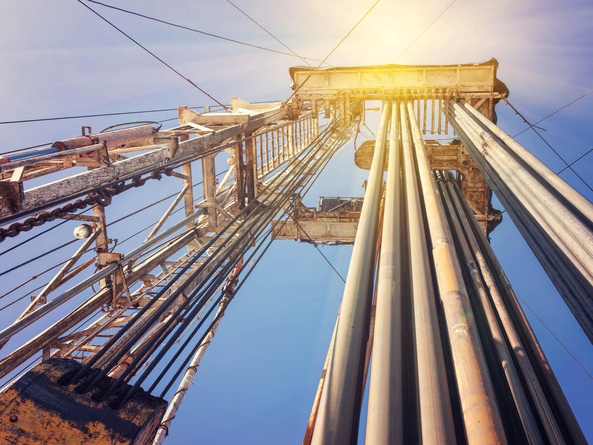 oil rig on shore