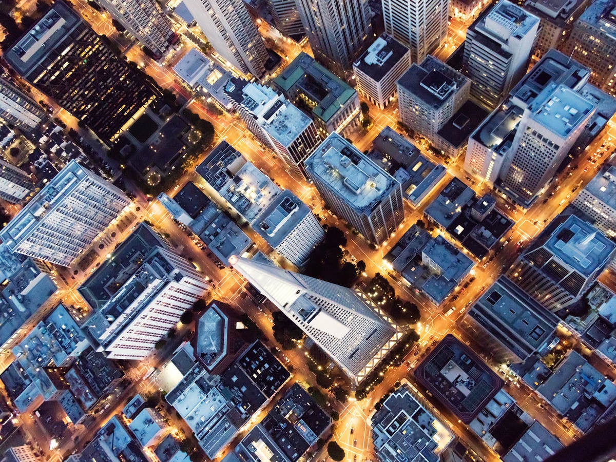 Aerial view of a city